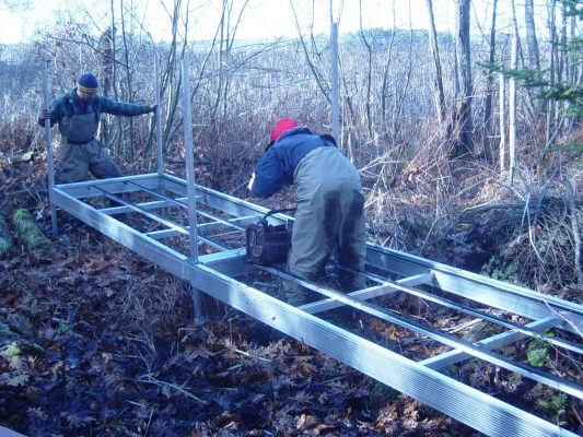 Aluminum Trail Bridge Installation