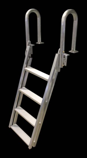 Dock Ladder Aluminum (20º Slanted) # 9079W (With Wood Dock Bolt Kit)