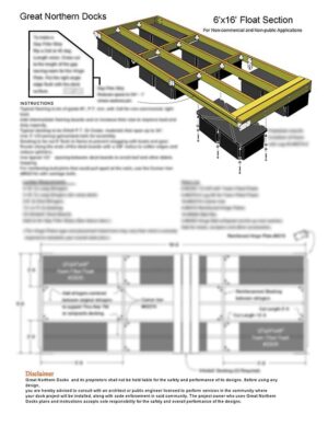 Plan Floating Dock Section 6'x16'